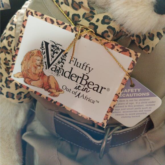 VINTAGE NWT! CORNELIUS VANDERBEAR, "OUT OF AFRICA" W/BLACK PANTHER! ORIG TAGS! - Picture 6 of 9